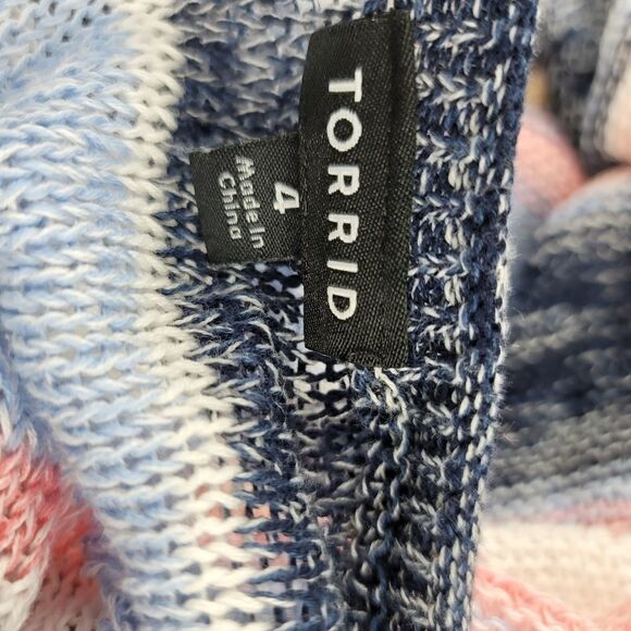 Torrid slouchy sweater open knit drawstring hem - Picture 3 of 8